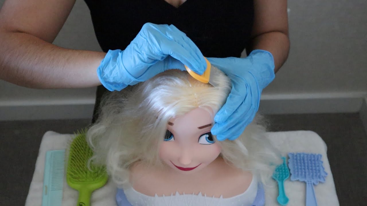 ASMR LICE CHECKUP ON DOLL HEAD 