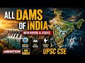 All Dams of India with Rivers & States | Complete UPSC CSE Guide#DamsOfIndia #UPSC #UPSCCSE #Indian