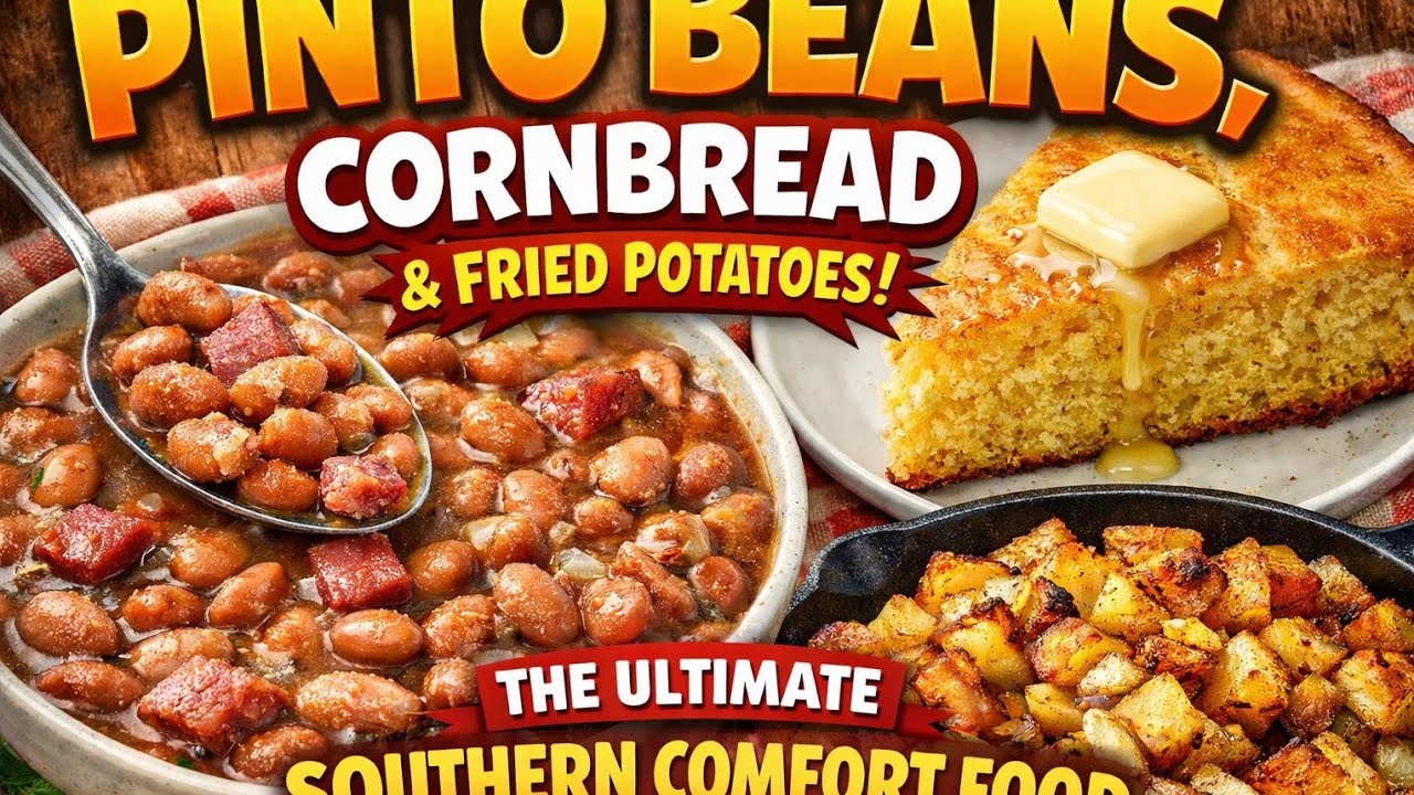 Pinto Beans, Cornbread & Fried Potatoes | Ultimate Southern Comfort Food