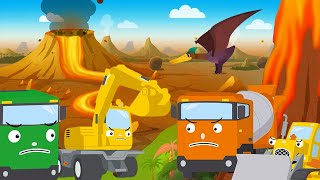 Go! Heavy Machinesaurus #8 Let's make a Volcano shelter l Learn Dinosaurs with Tayo Heavy Vehicles screenshot 2