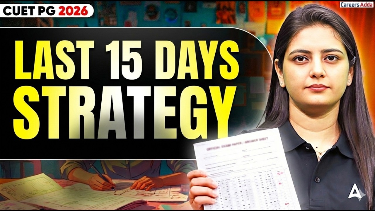 CUET PG 2026 | Last Days Strategy (Backlog + Anxiety) - YouTube