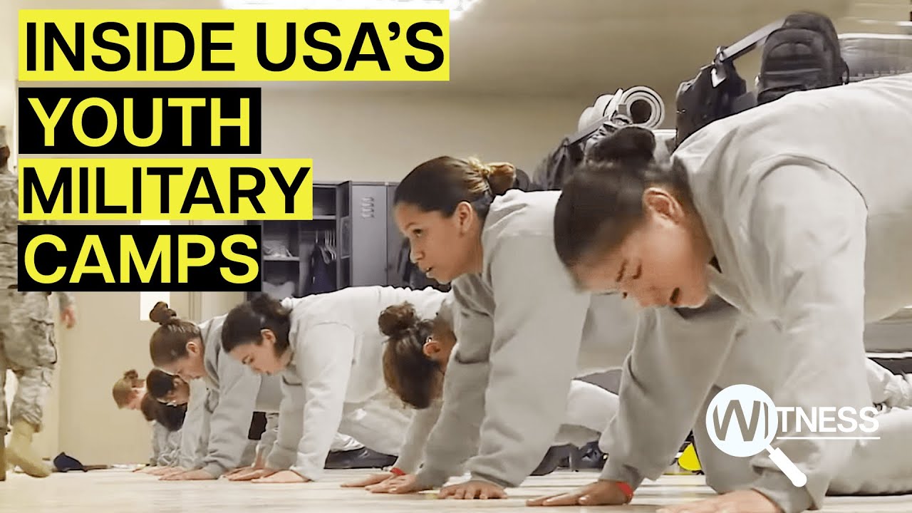 Documentary backdrop image for What Happens Inside America's Youth Military Camps? | Witness (2023)