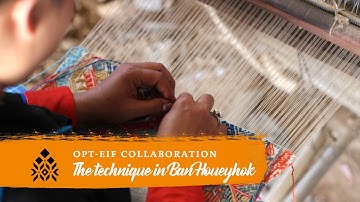 Discontinuous supplementary weft weaving in Ban Houeyhok...