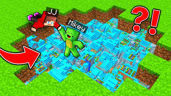 JJ and Mikey Found Diamond Endless Underground Village - Minecraft Maizen