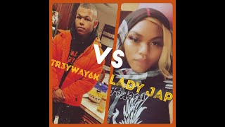 pt 2 Lady jap and Tr3way6k from Hoover 🍊 heated argument on live 😯 did they both go to far ?