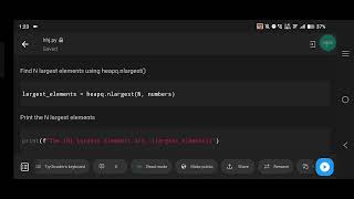 Python Program to Find N Largest Elements from a List