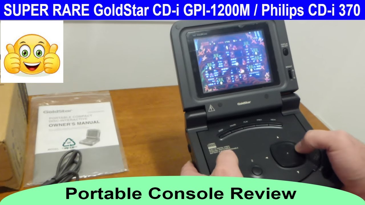 Super Rare Goldstar Cd I Gpi 10m Philips Cdi 370 Portable Console In Box Review Youtube