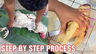 HOW TO CUT A WHOLE CHICKEN//CHICKEN BUTCHERING //CUTTING SKILLS