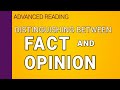 Distinguishing fact from opinion