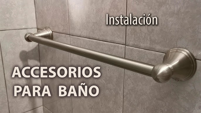 Como fijar accesorios de baño a pared con adhesivo. 