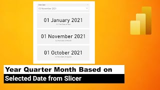Power BI - How to get the first date of the year or month or quarter based on selected date