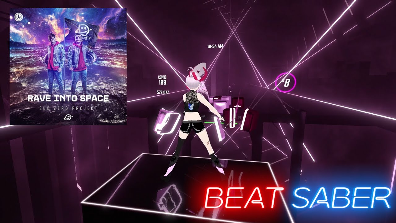 Beat Saber [FullBody] Rave Into Space - Sub Zero Project - YouTube