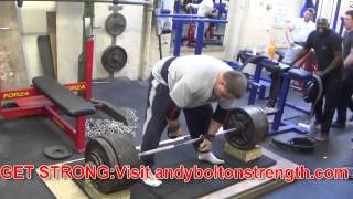 Andy Bolton 380kg 5 reps Deadlift 21st May 2015