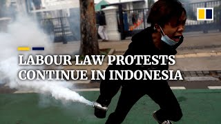 Violent protests against Indonesia's Omnibus Law on job creation enter second week