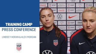 TRAINING CAMP PRESS CONFERENCE: Lindsey Horan & Alex Morgan | April 3, 2024 | 2024 SheBelieves