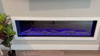 AMERLIFE Electric Fireplace Inserts Recessed and Wall Mounted, Fireplace Heaters for Indoor Use