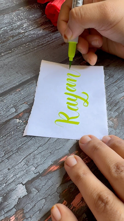 Rayan   in calligraphy/ Comment your name #youtubeshorts #satisyingvideos