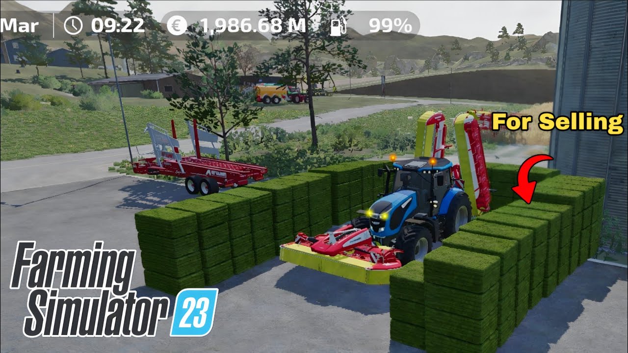 Fs 23 Selling Unlimited Grass Bale ! Farming Simulator 23 ! Timelapse #fs23