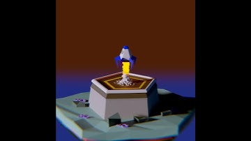 Rocket Launch - Blender Animation #shorts
