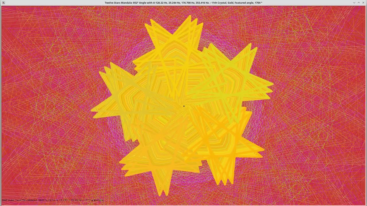852° angles-Twelve Stars Mandala-A-126.22 Hz, 25.244 Hz, 176.708 Hz, 353.416 Hz