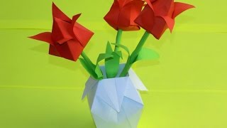 Как сделать вазу из бумаги своими руками