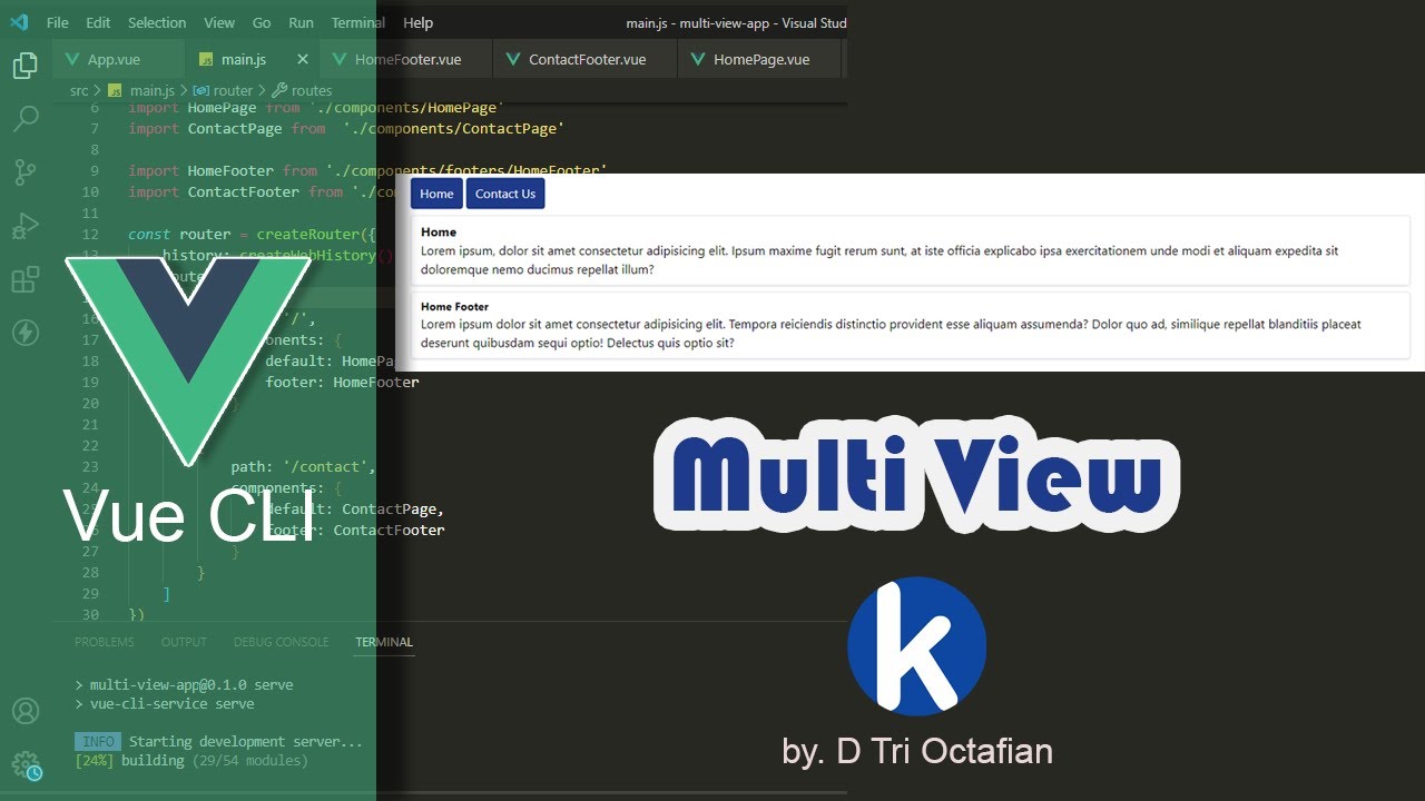 Multi View di Vue CLI - YouTube