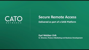 Secure Remote Access Demo - Delivered as a part of a SASE platform