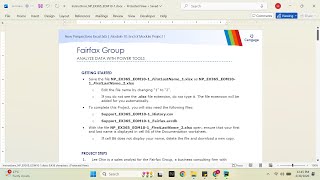 New Perspectives Excel 365 | Module 10: End of Module Project 1 Fairfax Group