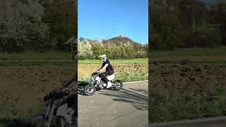 Pitbike 190 Daytona Powerwheelie, Motorlauf, Probefahrt. Malcor Super Racer