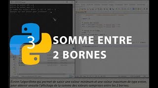 Python n°3 : Somme entre 2 bornes