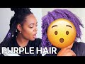 Trying BRIGHT PURPLE COLOR on My Type 4 Hair!! *ShOoketh*