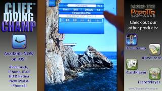 CliffDivingChamp - Footage Reel - Cliff Diving Videogame iOS - Gameplay (IPad) screenshot 1