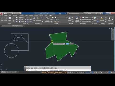 การหาพื้นที่ และเส้นรอบรูปด้วยคำสั่ง Boundary Creation ใน Autocad