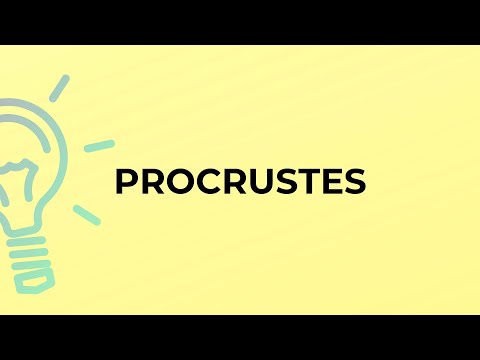 What is the meaning of the word PROCRUSTES?