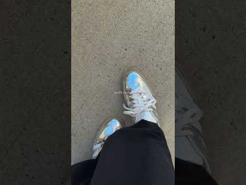 Adidas Samba Metallic Silver Sneakers