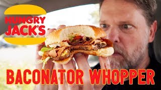 NEW WHOPPER BACONATOR from HUNGRY JACKS FOOD REVIEW  Greg's Kitchen