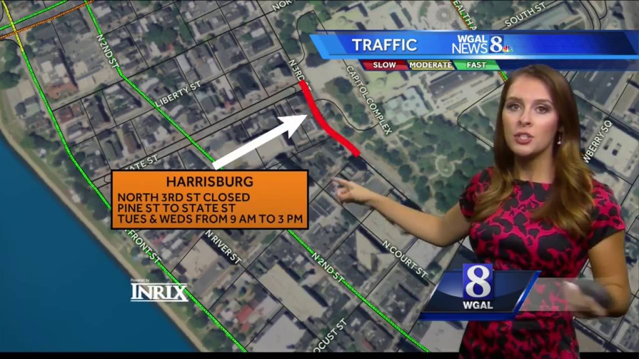 Traffic Alert Harrisburg street closure in place until Wednesday