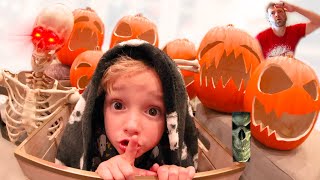 Father & Son HIDE & SEEK IN A HAUNTED HOUSE!