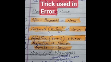 ssc english grammar trick used in Error Finding | Sentence Improvement. #youtubeshorts #learn