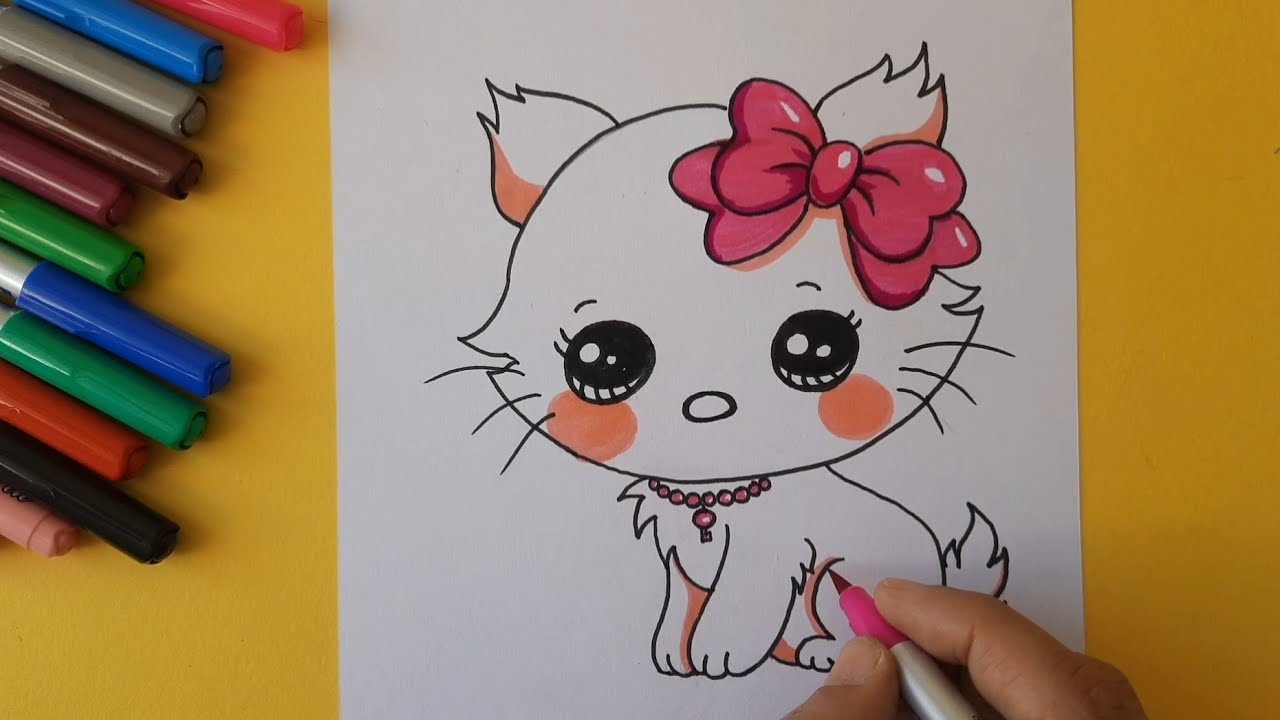 How to draw so cute cat | how to draw a cat | draw so cute cat #drawing ...