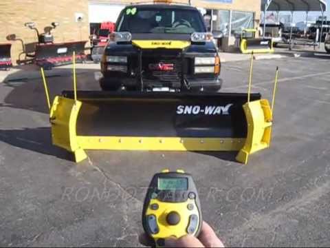 Sno-Way Revolution 10' snow plow with wireless remote RondoRevolutionHD - YouTube