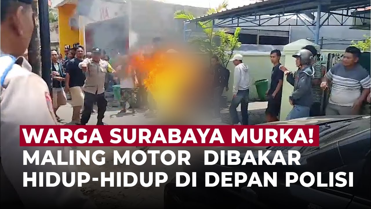 Viral! Pelaku Curanmor di Surabaya Dibakar Massa Setelah Kepergok Saat Beraksi | OneNews Update