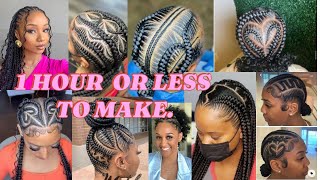 GODDESS Braid: BREATHTAKING ,EASY & QUICK READY  TO DO  HAIRSTYLES|part 2|cornrow,filled,boho e.t.c