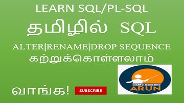 #Alter SQL Sequence #SQLinTamil | #RDBMSinTamil #RDBMS #TRB COMPUTERINSTRUCTOR