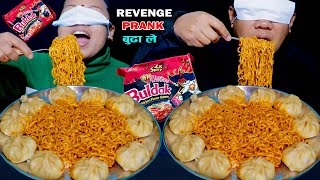 REVENGE PRANK 😂 2X SPICY NOODLES 🔥🥵 SPICY FOOD EATING CHALLENGE @tham_thapa