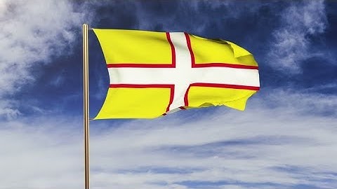 4K Dorset flag waving in the wind. Green screen, alpha matte. Loopable animation Stock video