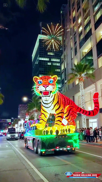 Takbir carnival around takbiran Idul Fitri #takbiran #idulfitri #tiger