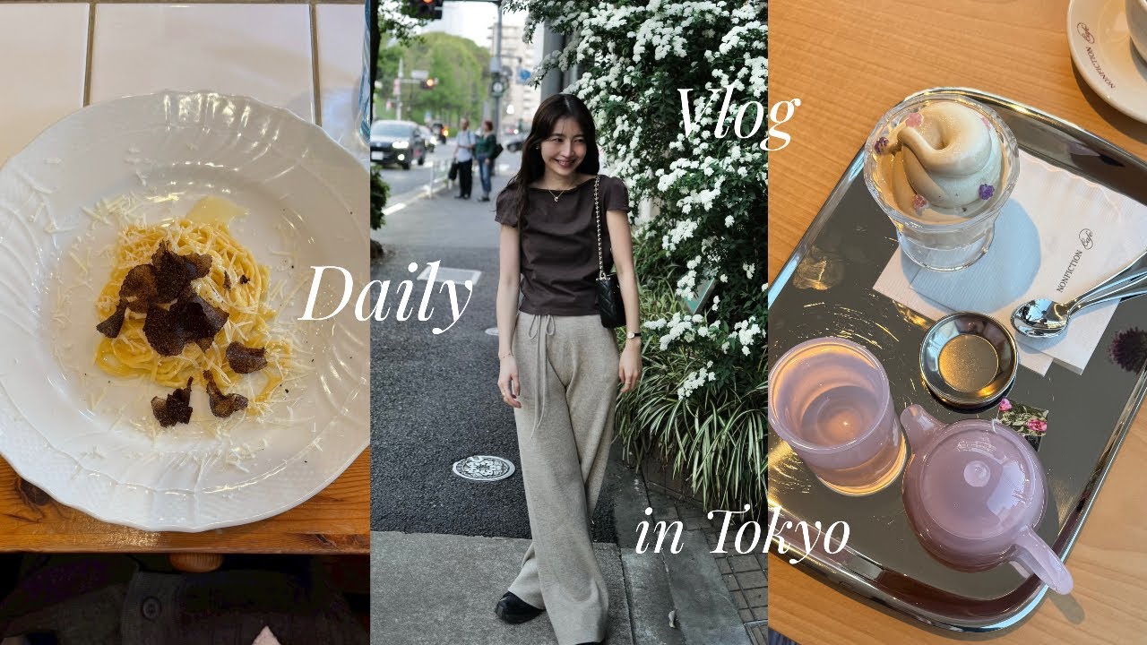 【日常Vlog】帰国後の東京生活｜春夏お洋服 購入品、ヘアメンテナンス、可愛いカフェやランチ🍽️