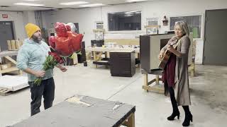 Tom gets a Valentine's Day Singing Telegram!