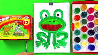 Учимся рисовать лягушонка - Папа рисует - РыбаКит